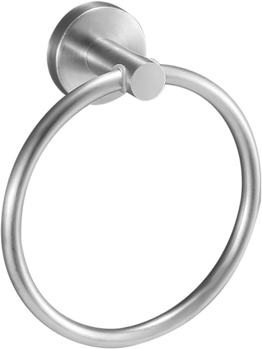 Zephylix Suction Cup Towel Ring 65 Round Stainless Steel Bath Towel Holder Silver