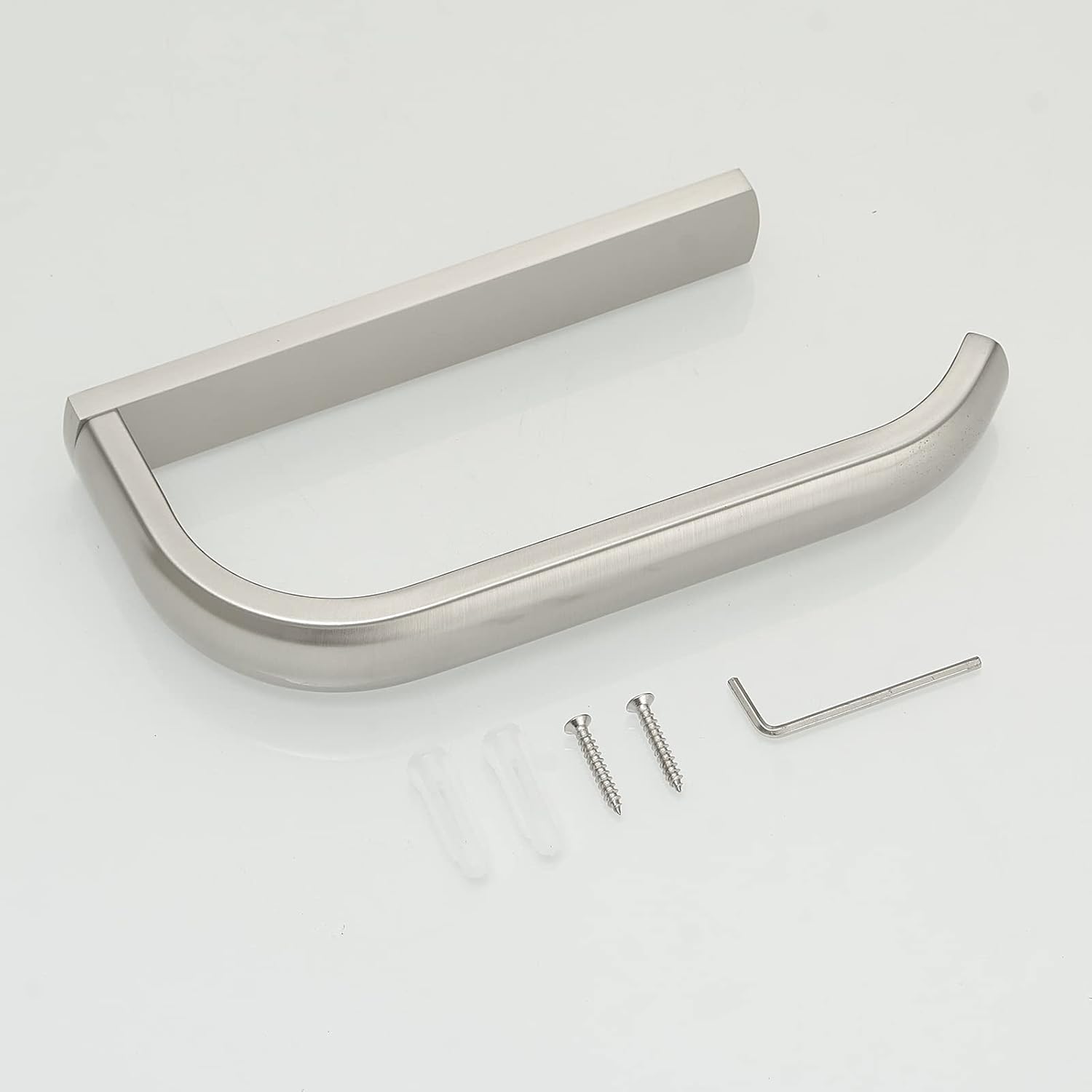 BESy Brass Toilet Tissue Holder Brushed Nickel