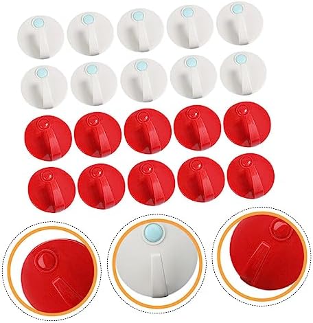 LIFKICH 20pcs Strong Adhesive Wall Hooks Red