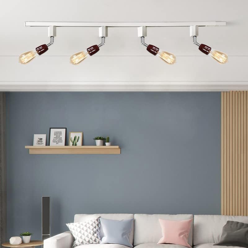 KAYYELAMP Set of Three Brown Track Lighting Pendants with Adjustable Angle