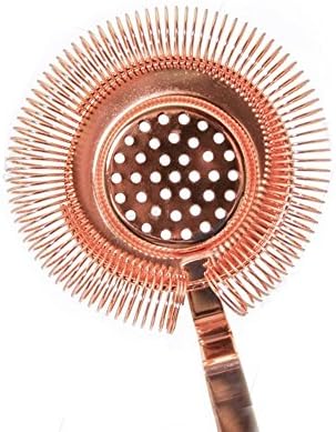 BarConic Long Handle No Prong Strainer - Copper