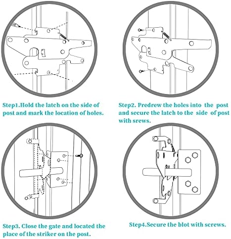 Durable Self-Closing Gate Latch for Outdoor Spaces