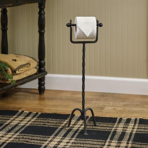 Park Designs Black Standing Toilet Paper Holder 23 H