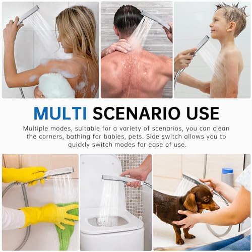 G-Promise All Metal Square 3-Mode Handheld Shower Head
