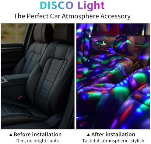 ASFSKY Car Disco Ball Light with 2 Modes - Rechargeable Magnetic
