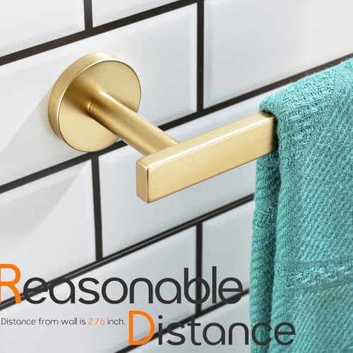 32 Inch Brushed Gold Towel Bar with Holder and Bracket AN4001GD-L32