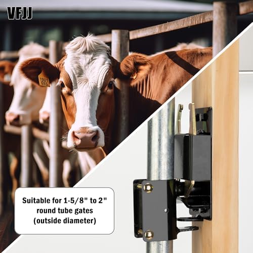 HD Two-Way Farm Gate Latch Lockable Versatile for Cows Livestock Gates