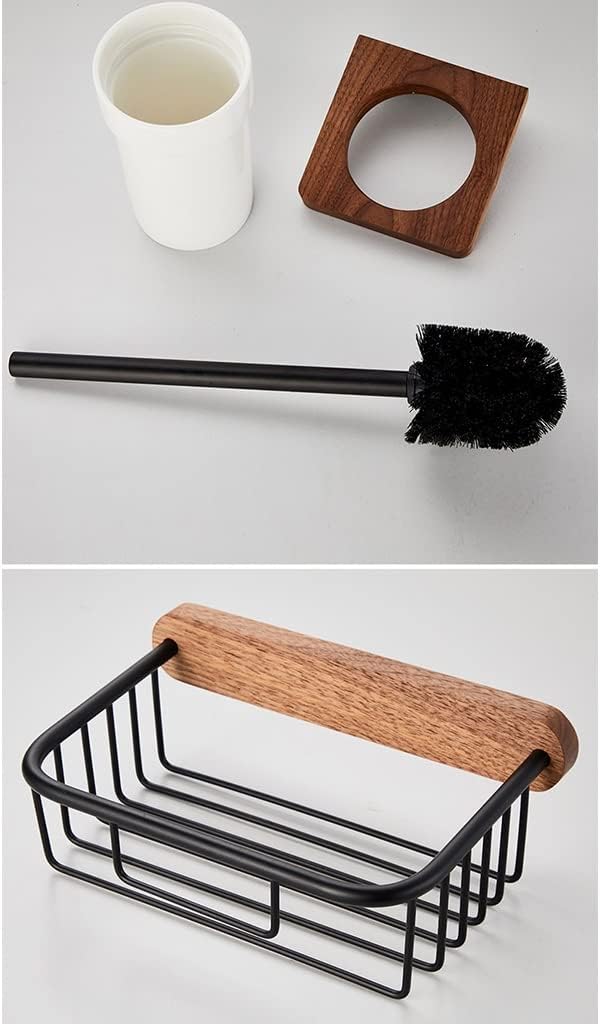 ANNBKA Luxury Black Walnut Towel Bar Set