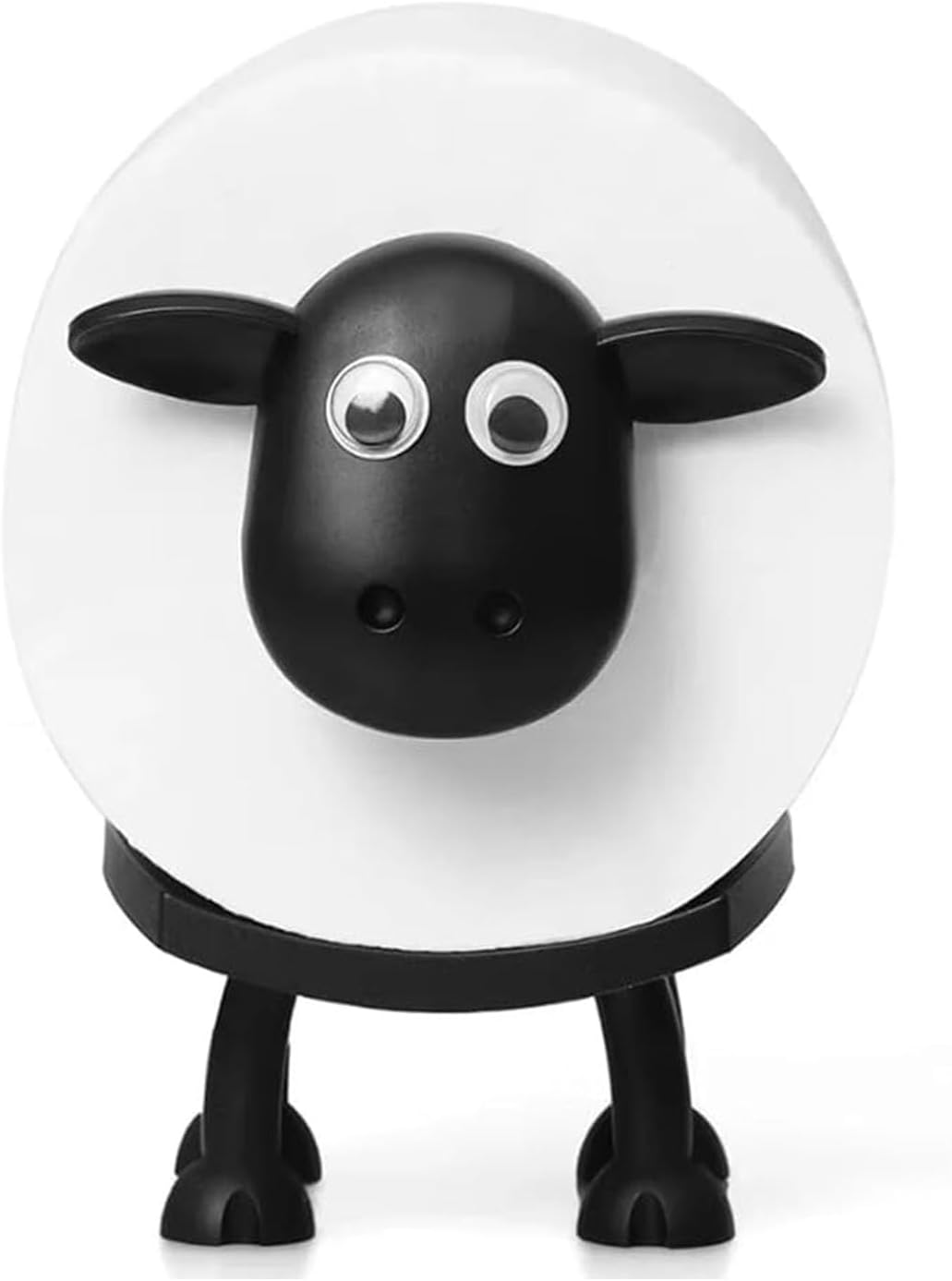 Decorative Sheep Toilet Paper Holder with Black and White Design