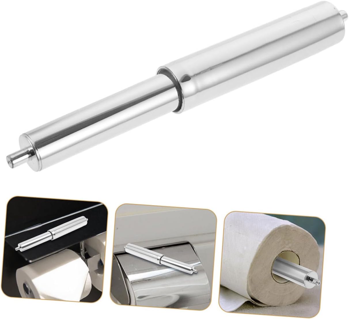 OSALADI 4 Pack Toilet Paper Holder Rods with Retractable Spring