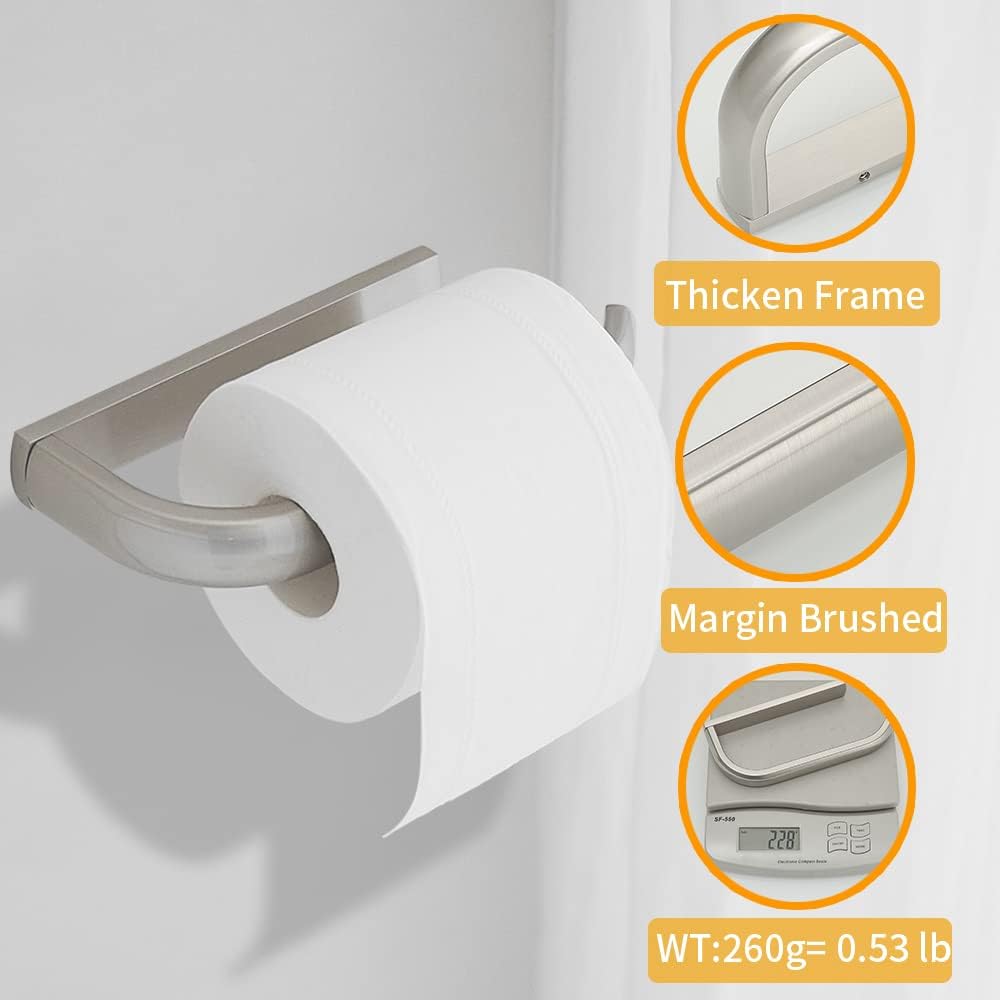 BESy Brass Toilet Tissue Holder Brushed Nickel