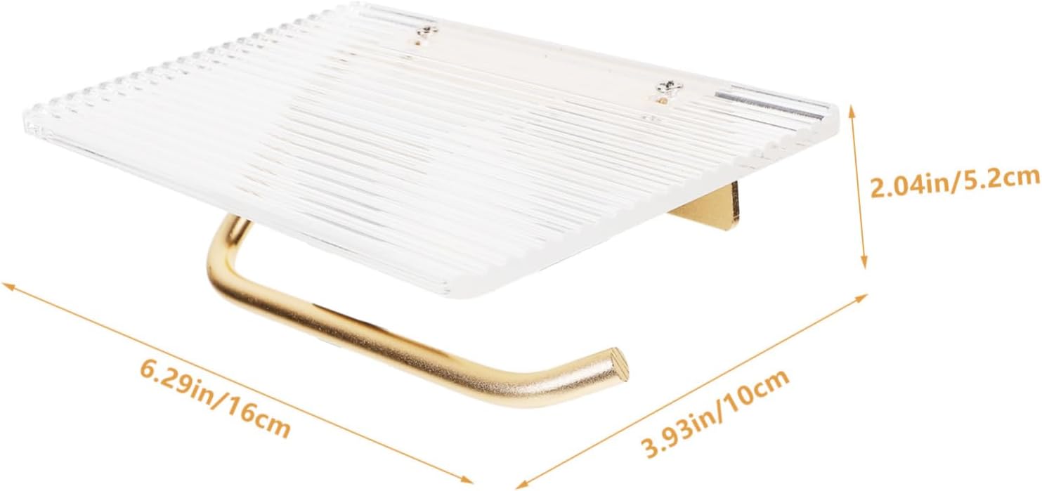 Wall-Mounted Toilet Paper Holder with Shelf