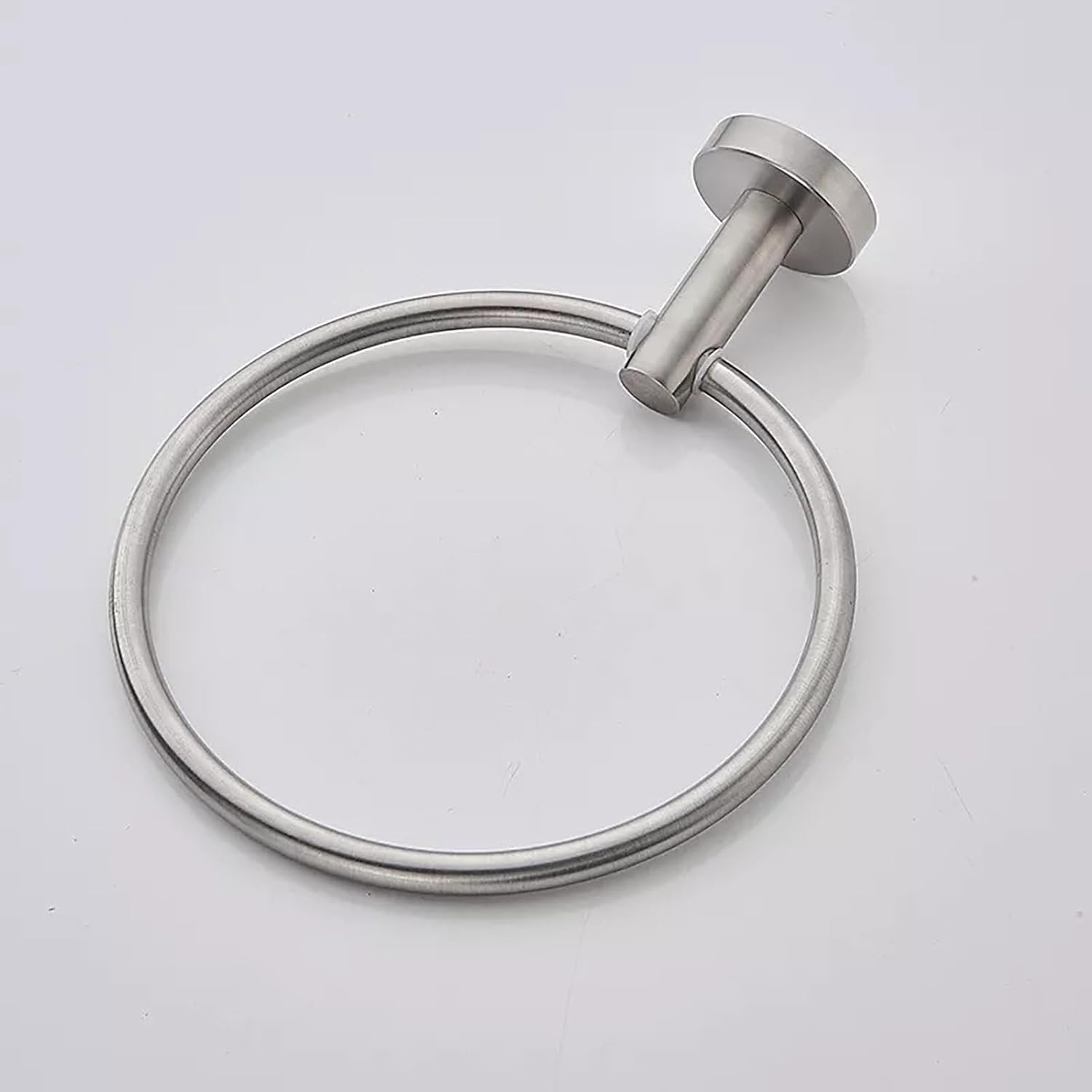 Zephylix Suction Cup Towel Ring 65 Round Stainless Steel Bath Towel Holder Silver