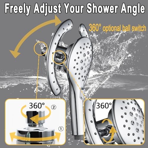 High-Pressure Dual Shower Head with Magnetic Bellearly