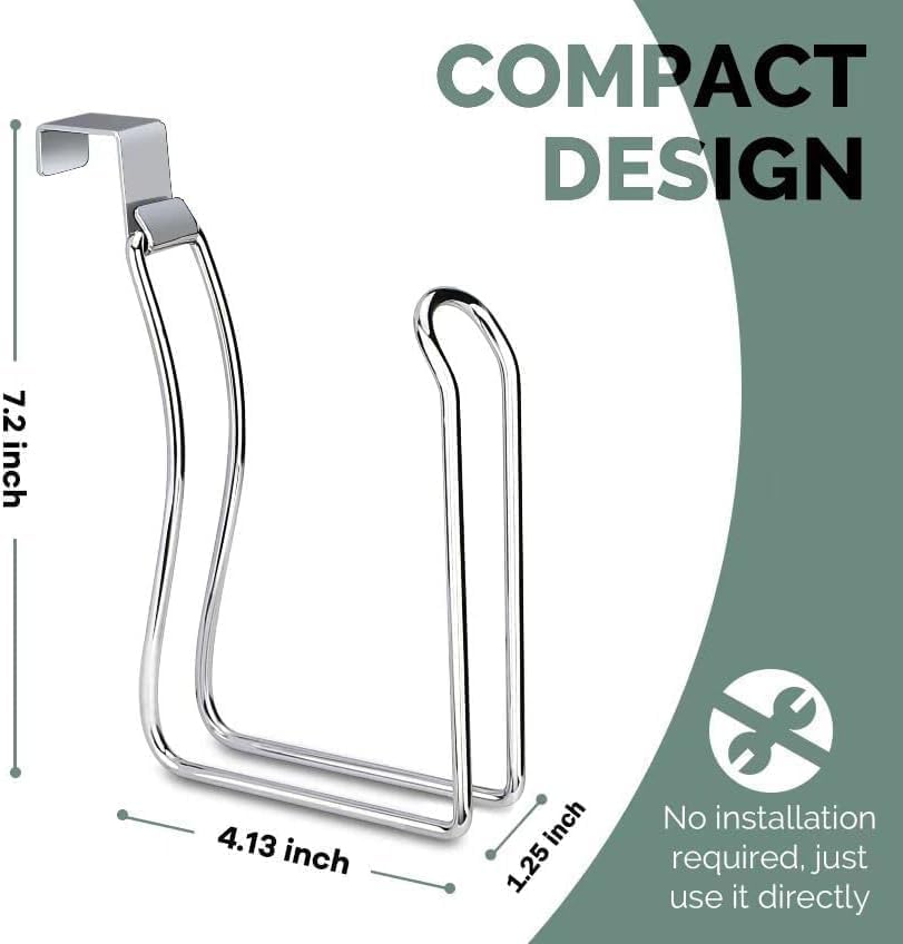 Premium Chrome toilet paper holder for small spaces - Durable and space-saving