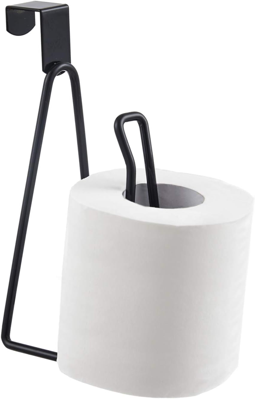 YININE Metal Toilet Paper Holder Stand Black