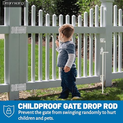 Dreamxiang 24 Heavy Duty Cane Bolt Gate Drop Rod Hardware