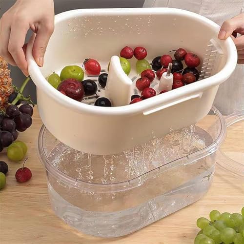 OOGKA Fruit Cleaner Spinner with Brush 1