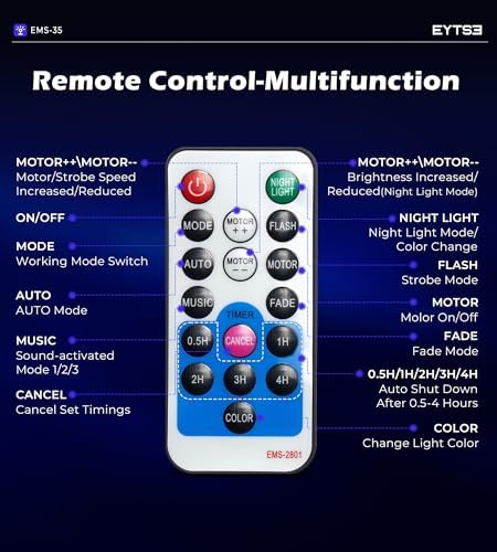 EYTSE 2-Pack Mini Disco Ball Lights with Remote
