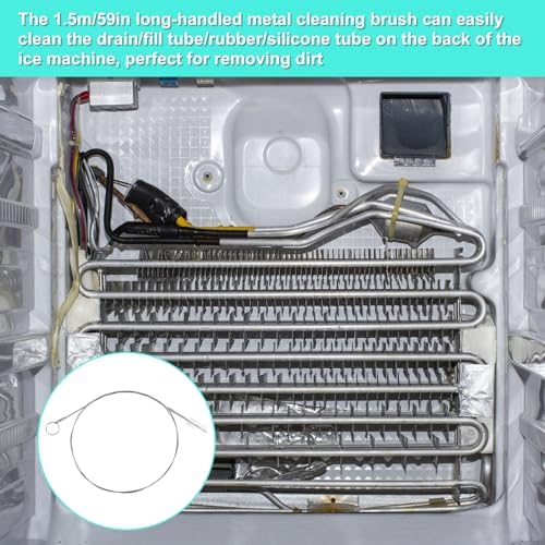 PEUTIER Ice Maker Cleaners Set - 10pcs Cleaning Brushes 2pcs Double Ended Hooks