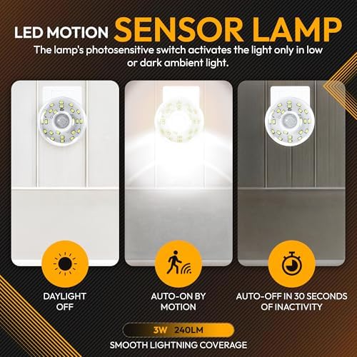 ShopN5 LED Motion Sensor Night Light with Flexible Neck