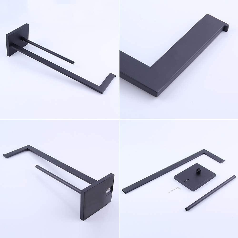 Matte Black Toilet Paper Holder with Shelf and Storage
