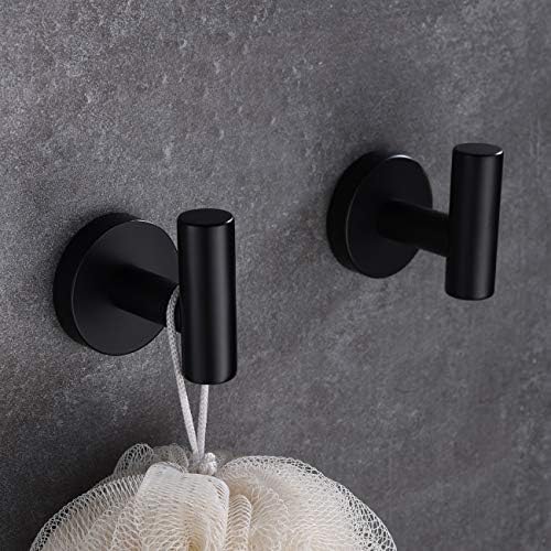 Hoooh Matte Black 3-Piece Bathroom Hardware Set