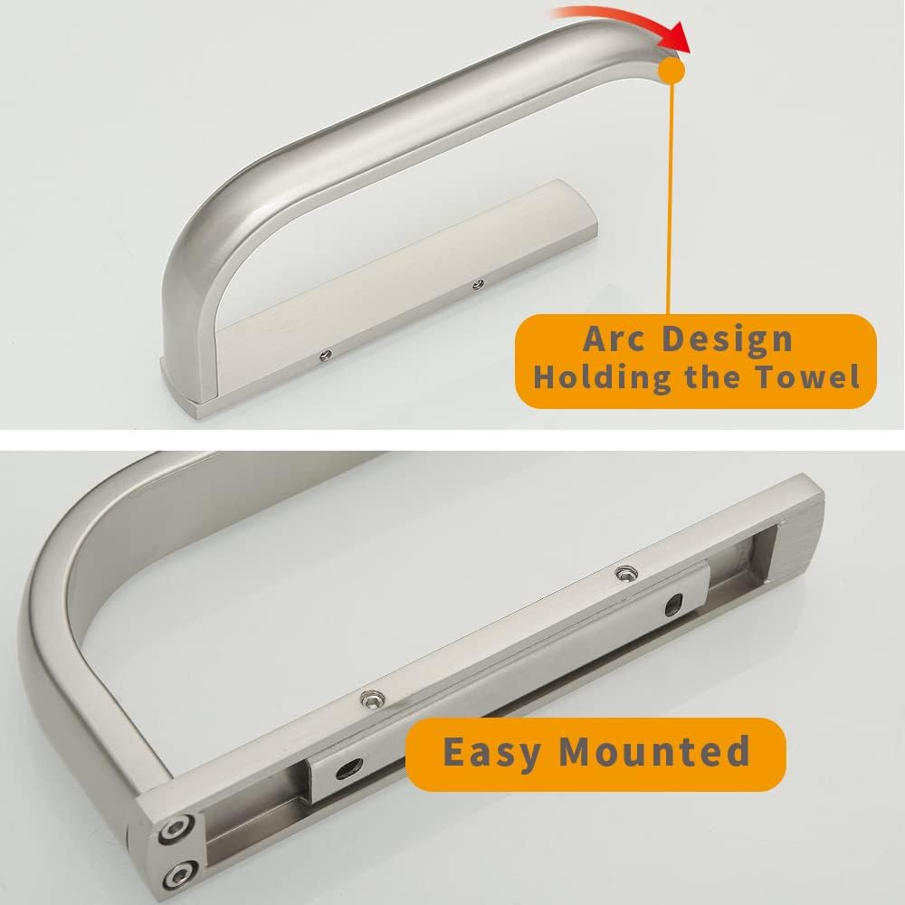 BESy Brass Toilet Tissue Holder Brushed Nickel