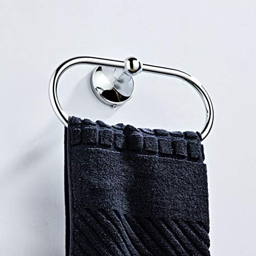 Veemoon Durable Brass Towel Ring with Chrome Finish