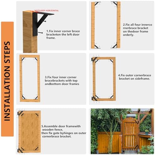 Sdstone Heavy Duty Anti Sag Gate Bracket Kit 2 Sets