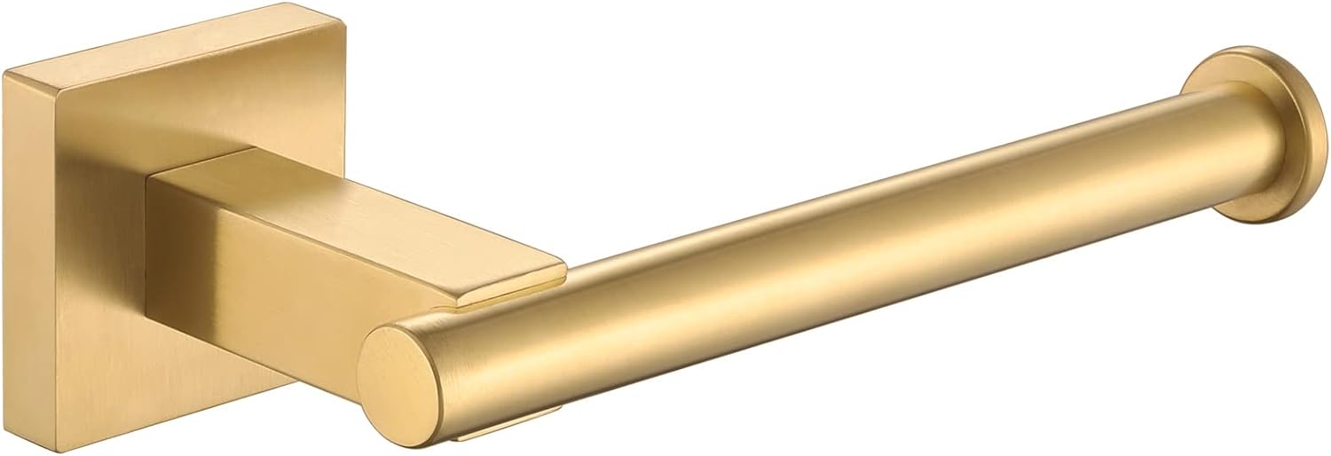 Suyar Brushed Gold Toilet Paper Holder Wall Mount
