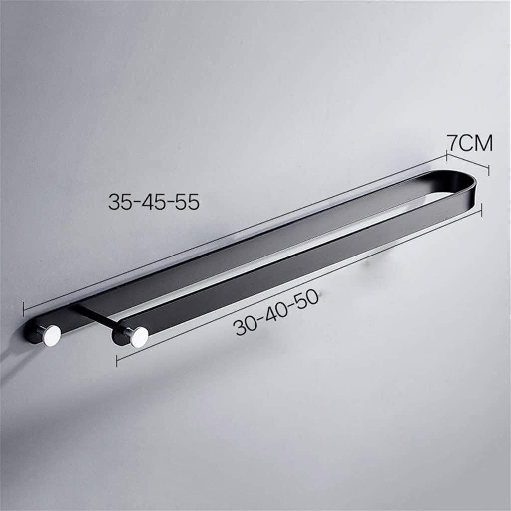 Black Towel Bar 35CM Wall-Mounted Towel Rack 1