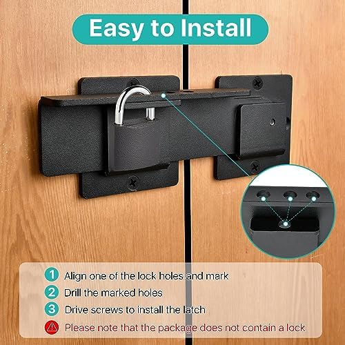Adjustable Aluminum Alloy Flip Gate Latch Lock
