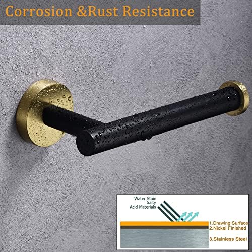 Nolimas Black Gold Toilet Paper Holder