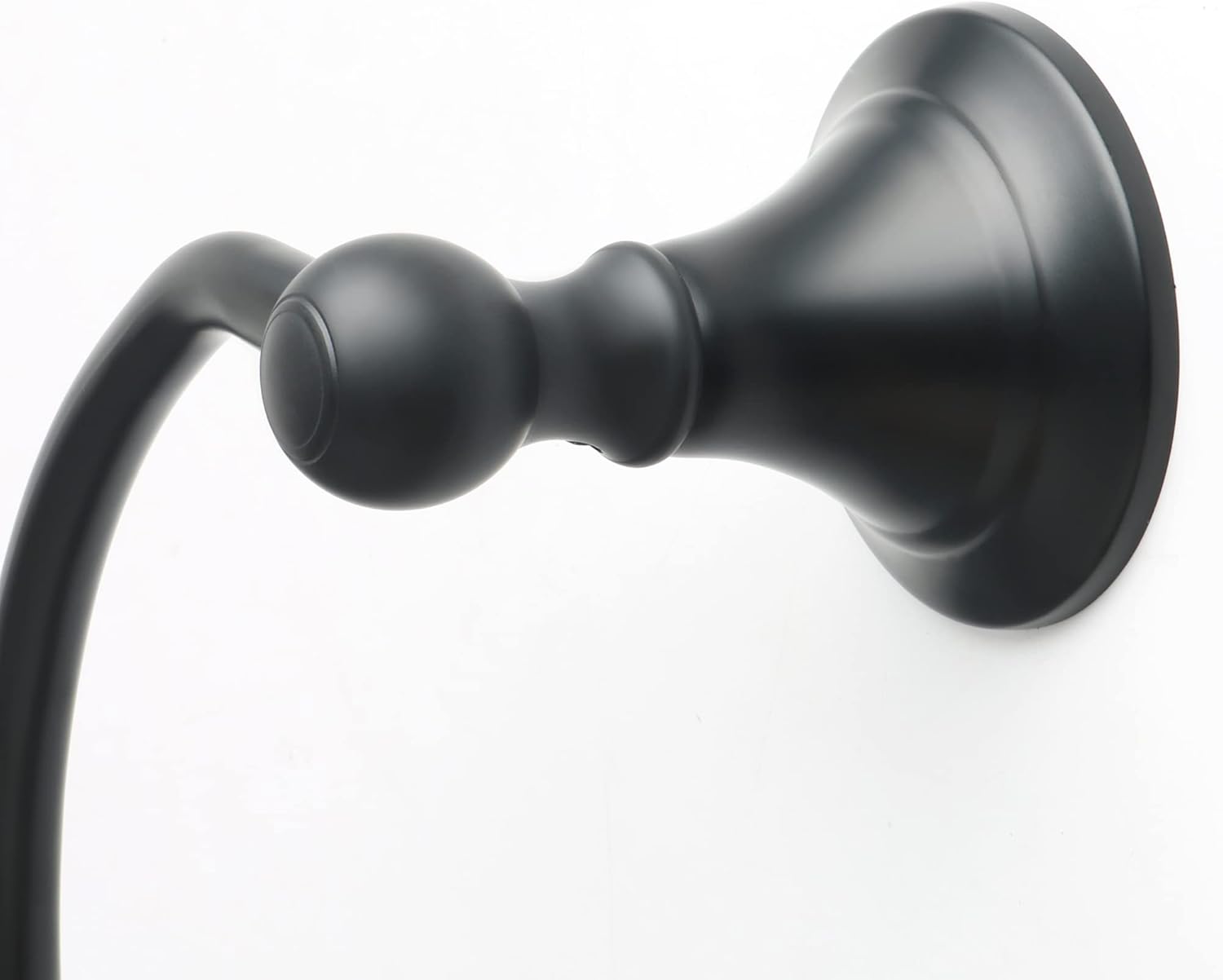 Alise Matte Black Towel Ring for Bathroom