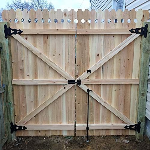 Heavy-Duty 18 Cane Bolt Gate Lock Holder for Wood Metal Gates