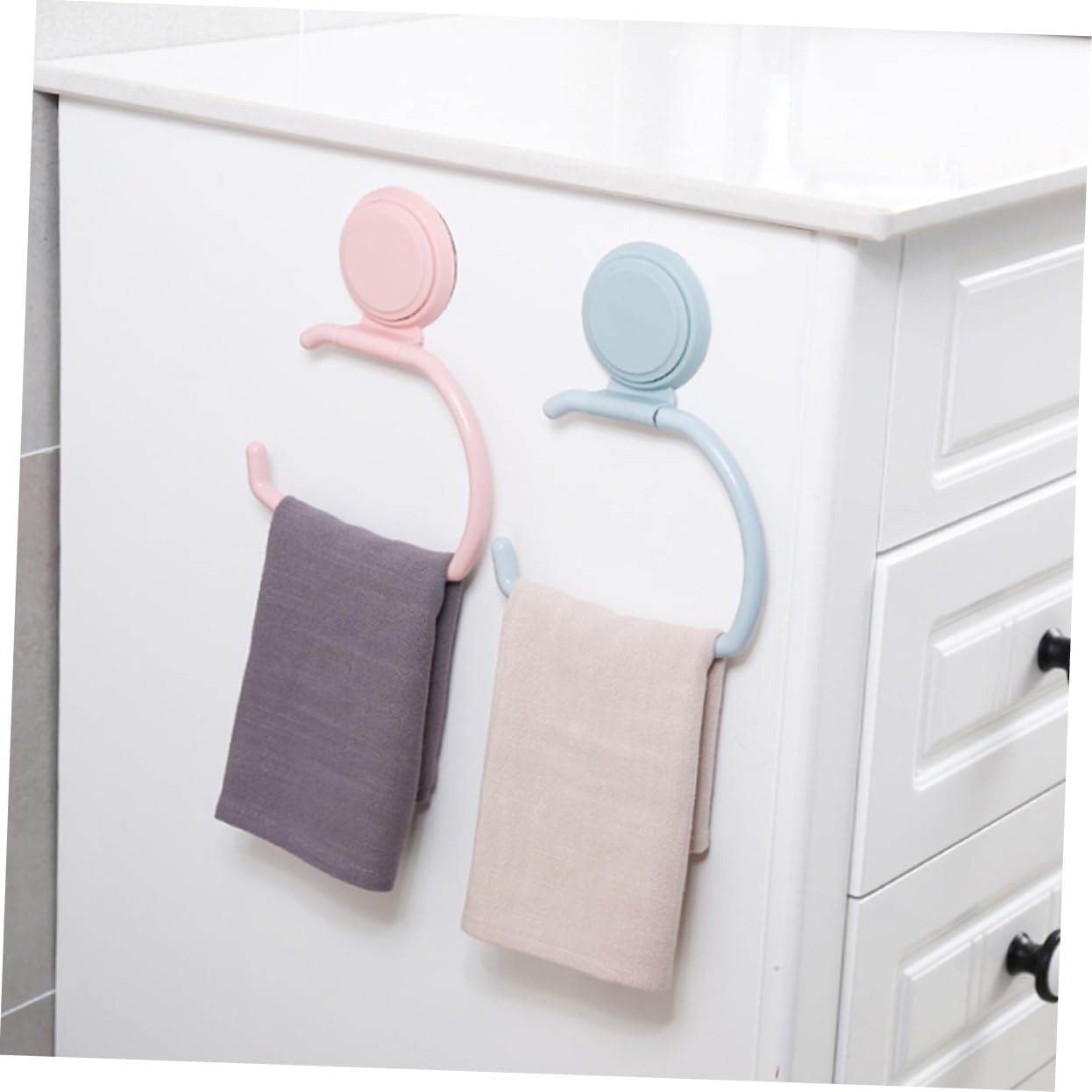 NUOBESTY 1Pc Nail Wall-Mounted Tissue Paper Holder Nordic Blue Design