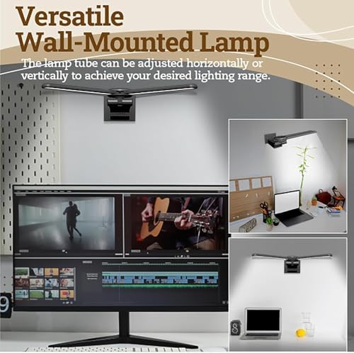 Cotaros 2 Pack Rechargeable Picture Light with Timer and Dimmer Black