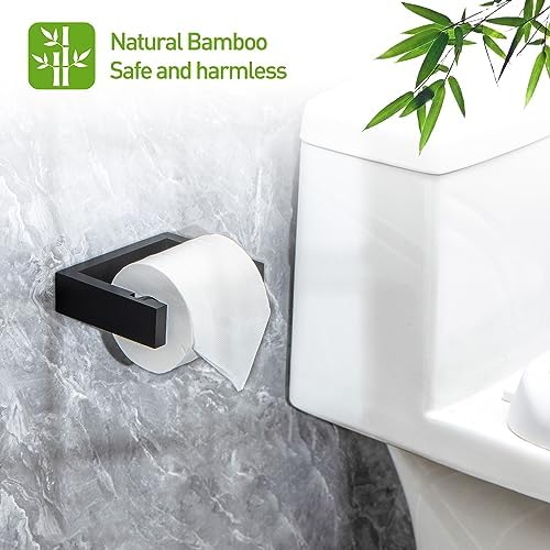 PYINRUOLI Bamboo Wall-Mounted Toilet Paper Holder