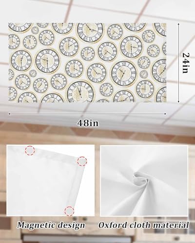 Gold Flower Ceiling Light Cover 4x2 Feet Magnetic 1 Pack