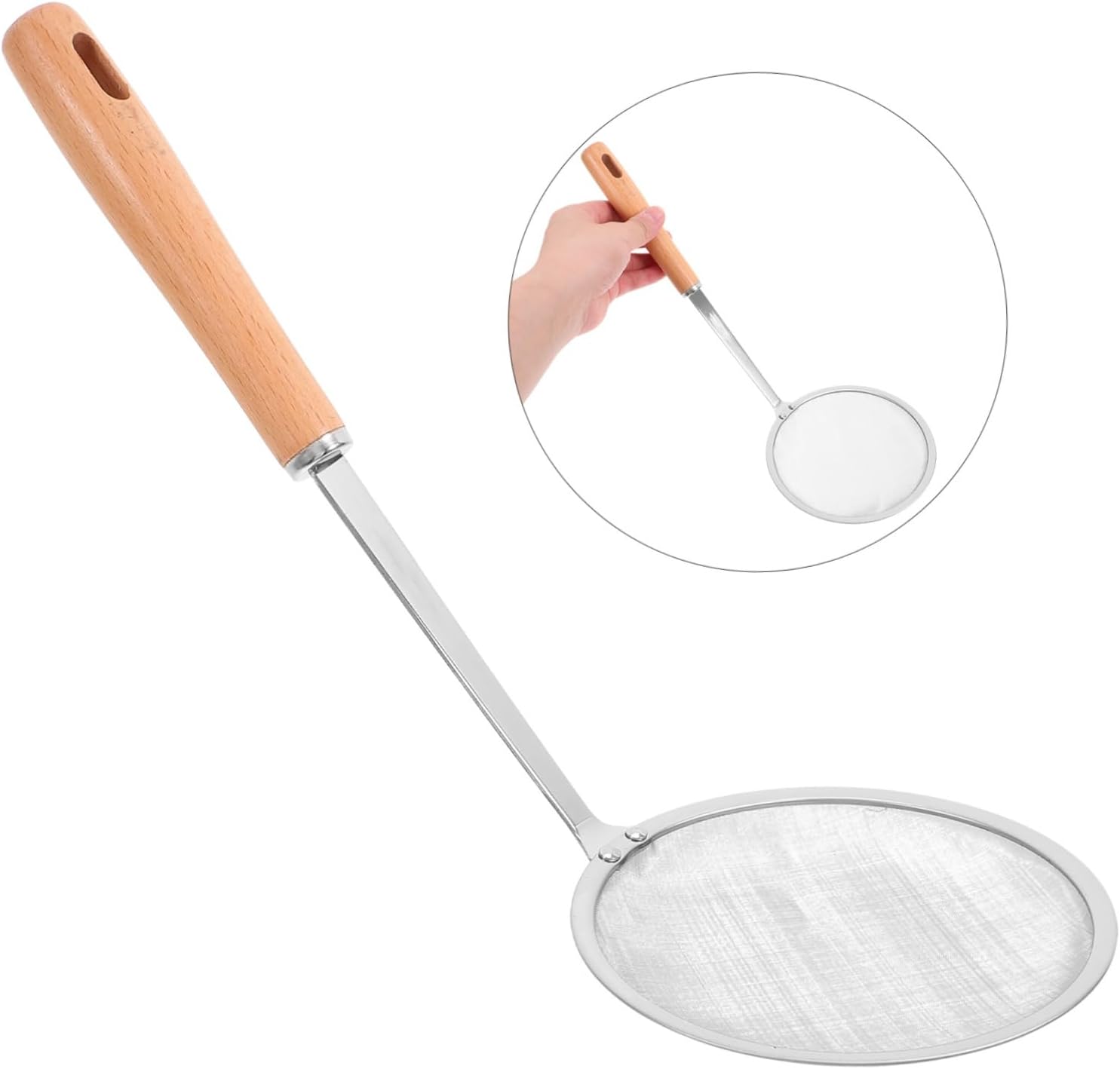 Cabilock 10cm Fine Mesh Skimmer Spoon with Handle