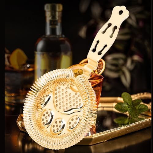 Jwthee Gold Cocktail Strainer for Bars Home