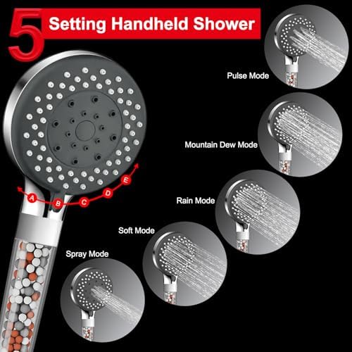 Filtered Shower Head 12 Square Rain Combo
