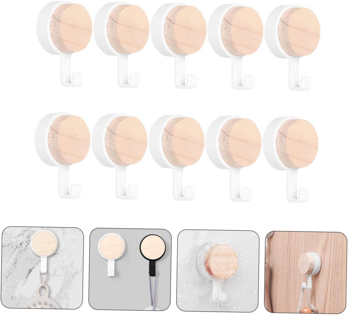10Pcs Wall Mounted Pasting Hooks for Home Chic Storage