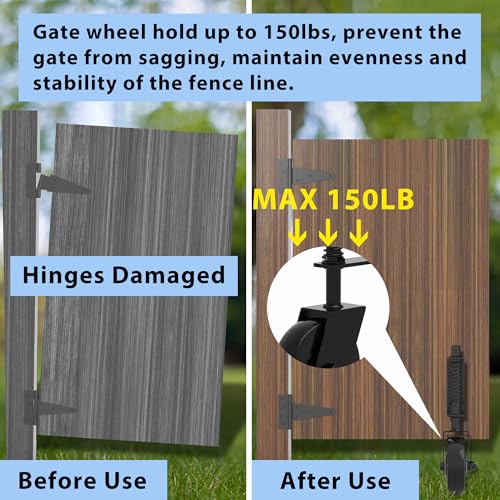 Heavy Duty Gate Wheel 150 Lbs Capacity Perfect for GateFarmFence