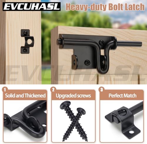 EVCUHASL Slide Bolt Gate Latch Set