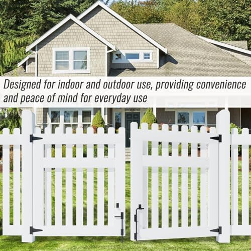 TIEJIAN Heavy Duty Metal Gate Stopper 12 x 2Pack Black