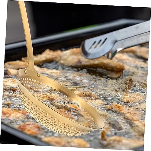 ABOOFAN Yellow Stainless Steel Skimmer Strainer Set
