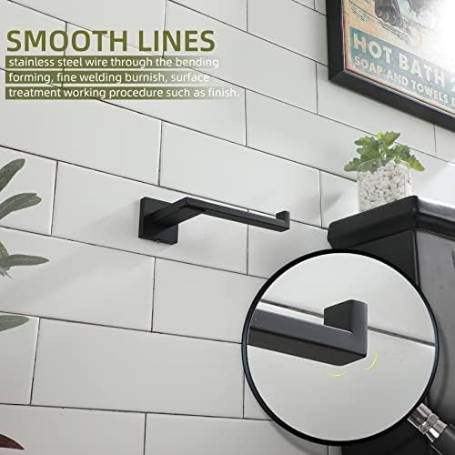KOKOSIRI Black Stainless Steel Toilet Paper Holder 1