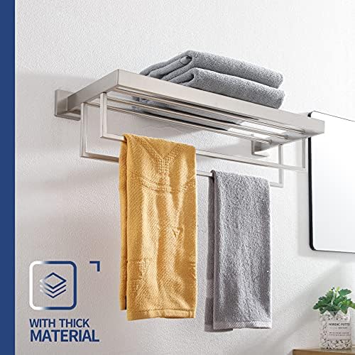KOKOSIRI 24 Towel Rack Brushed Nickel